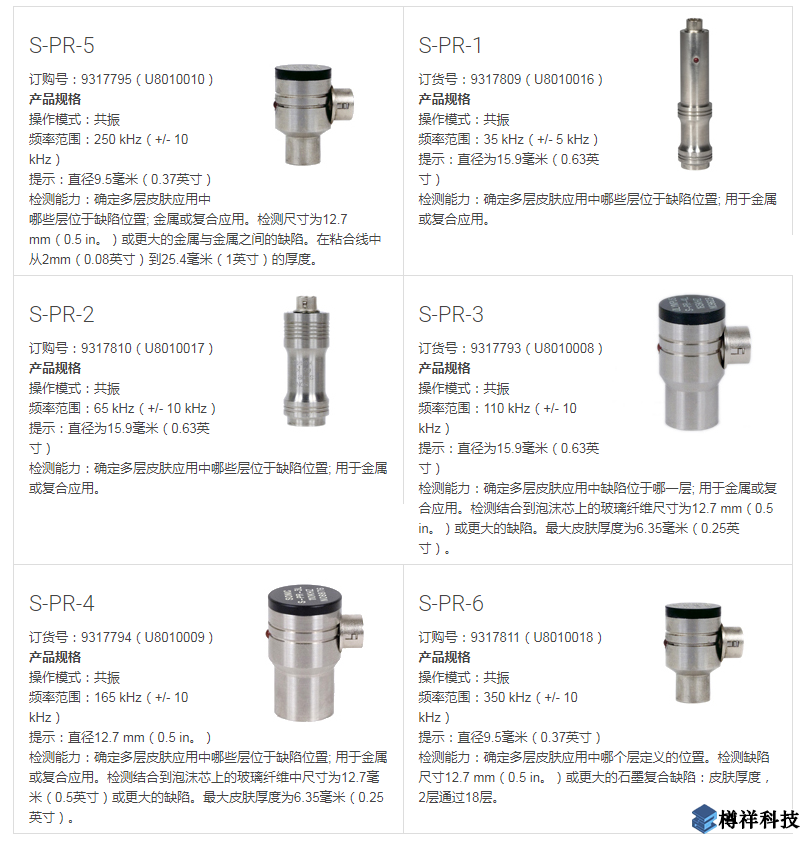 奧林巴斯無(wú)損探傷設(shè)備檢測(cè)儀器共振探頭及型號(hào)